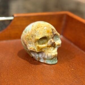 Natural Caribbean Calcite Healing Skull